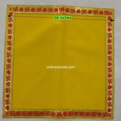 Yellow Square Aasan 16 inches