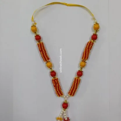 Red Yellow beautiful pearl mala