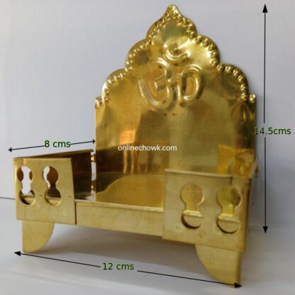 Brass singhasan for Laddu Gopal size3